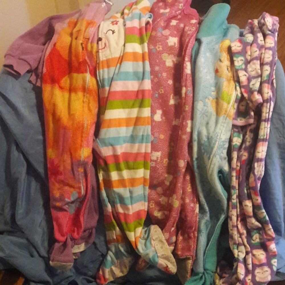 5 winter footie pjs